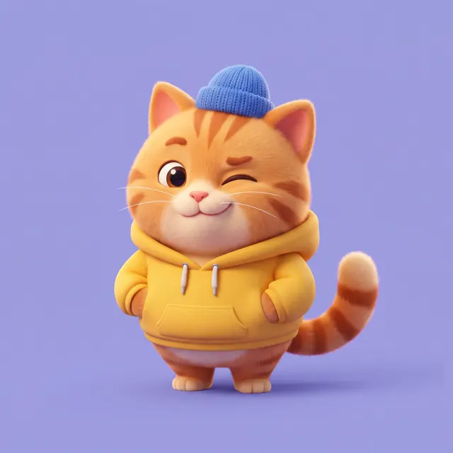 卡通头像·穿卫衣的橘猫