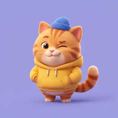 卡通头像·穿卫衣的橘猫