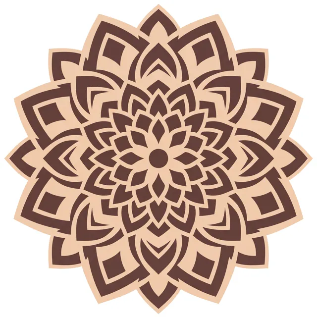 对称曼陀罗花纹