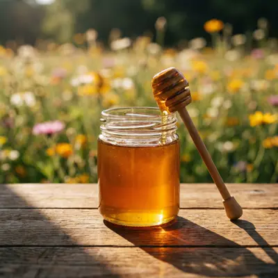 滴落的金色蜂蜜