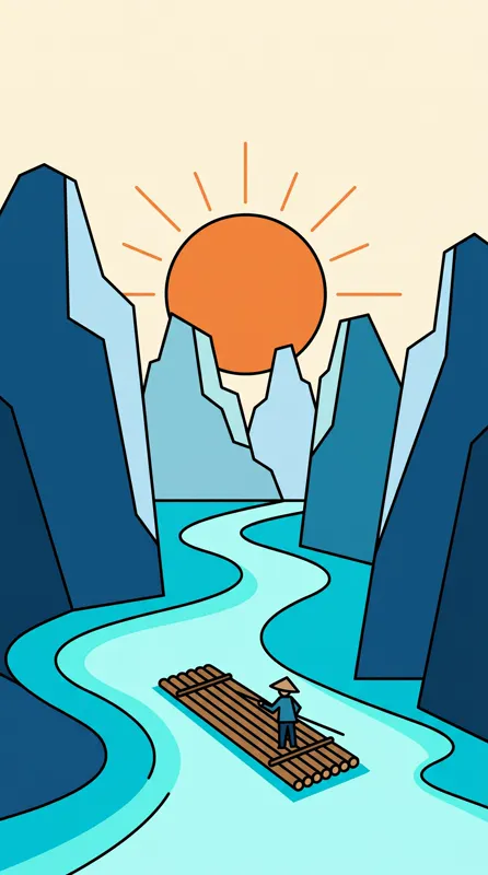 复古旅行海报·桂林山水
